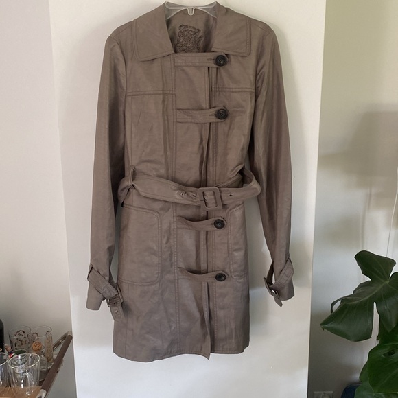 7 FOR ALL MANKIND flare pants suit trench coat jacket blazer rare SMALL 30 - Picture 8 of 8